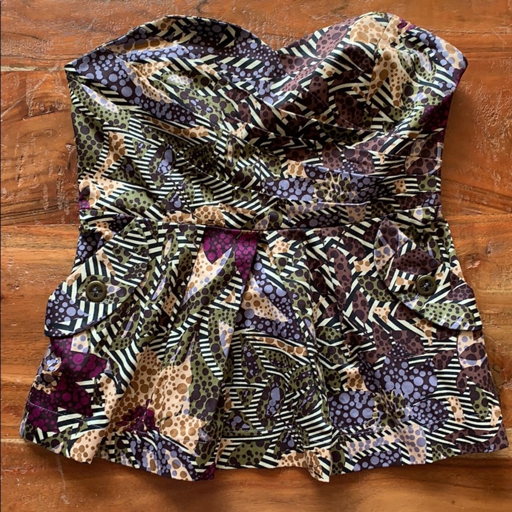 Anthropologie peplum tube top